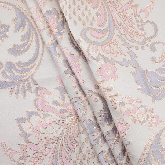 Cosplay by Yaya Han Ivory, Pink & Gold Duchesse Floral Brocade Fabric